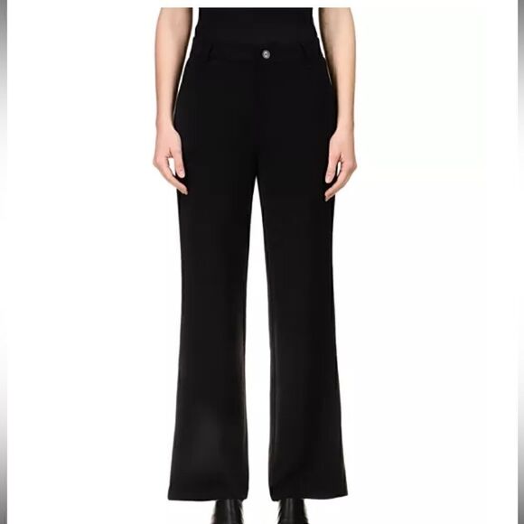 Sanctuary Womens Noho Black High Rise Straight Dressy Trouser Pants new size 31 - Picture 2 of 13